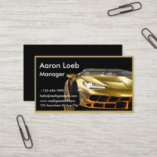 Cool Automotive gouden auto Detailing Visitekaartj Visitekaartje