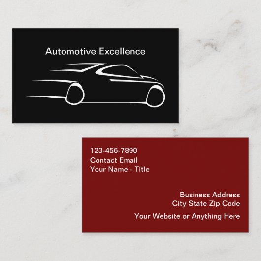 Cool Automotive New Business Cards Visitekaartje (Voorkant / Achterkant)