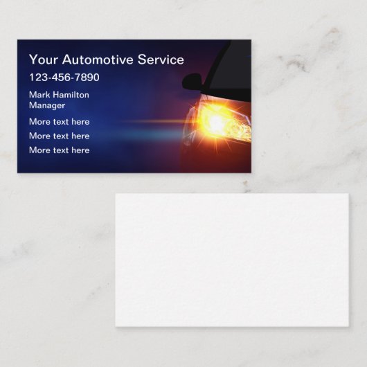 Cool Automotive Visitekaartje New Design (Voorkant / Achterkant)