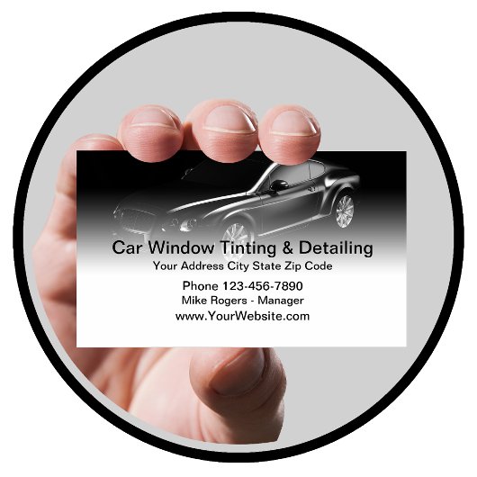 Cool Automotive Window Tinting Details Visitekaartje