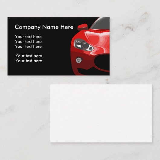 Cool Automtive Theme Visitekaartje (Voorkant / Achterkant)