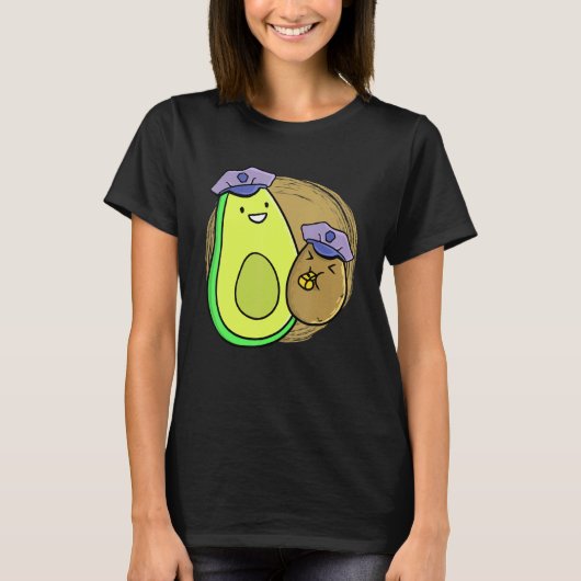 Cool Avocado Detective Team Cute Spy Idea unisex T-shirt (Voorkant)