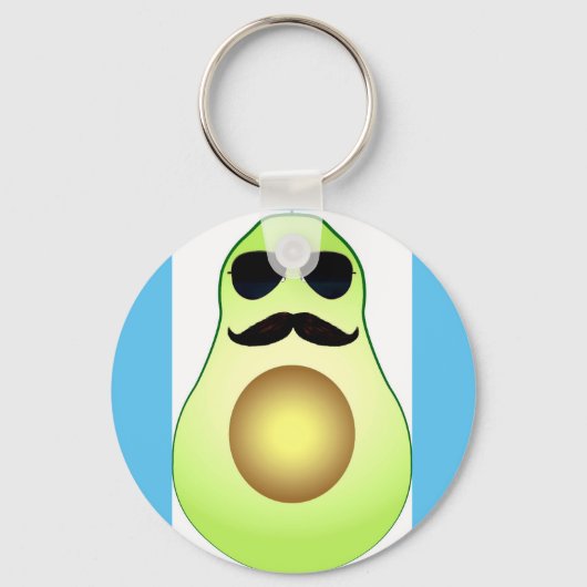 Cool avocado-sleutelring sleutelhanger (Voorkant)