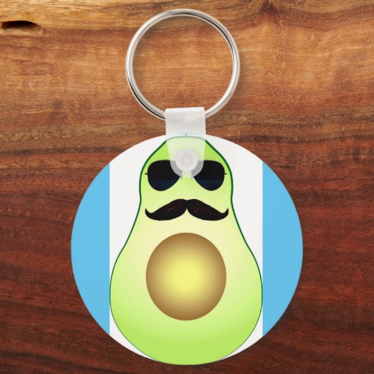 Cool avocado-sleutelring sleutelhanger (Voorkant)