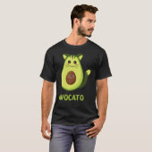 Cool Avocato Kat Leuke Avocado Kitten Kitty Snor T-shirt (Voorkant volledig)