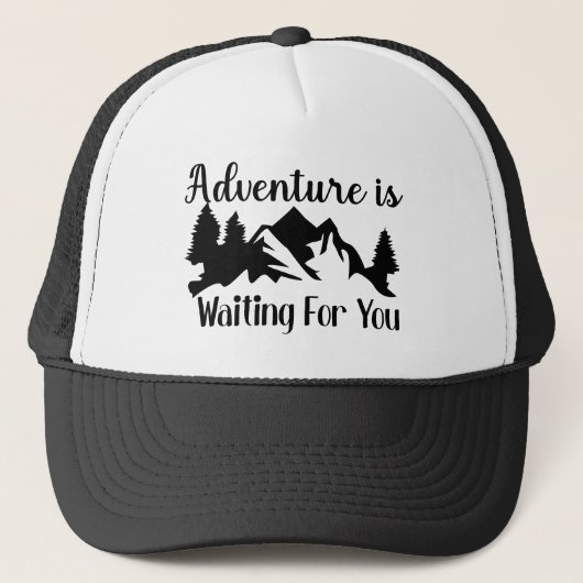 Cool avontuur woordkunst trucker pet (Voorkant)