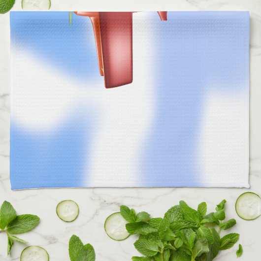 Cool Avontuurlijke Rode Biplane in Fun Kitchen Han Theedoek (Gevouwen)