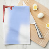 Cool Avontuurlijke Rode Biplane in Fun Kitchen Han Theedoek (Quarter Fold)