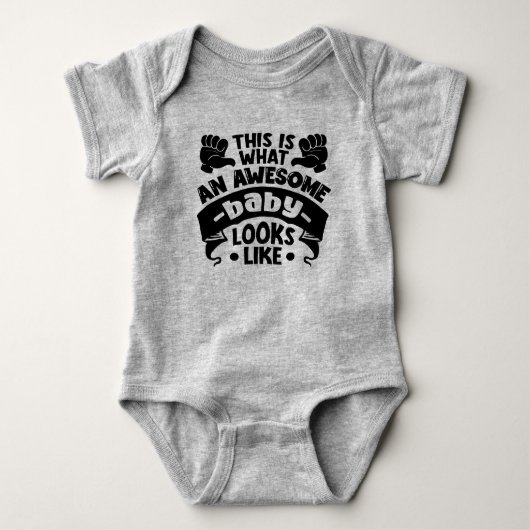 Cool awesome  word art  romper (Voorkant)