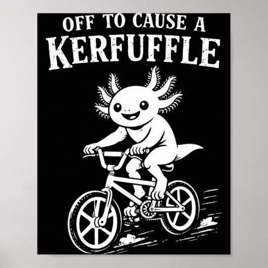 Cool Axolotl Meme Off vanwege opschudding Poster (Voorkant)
