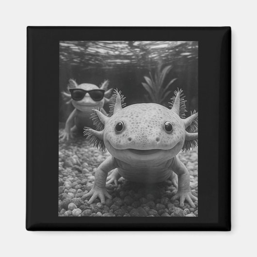 Cool Axolotl Selfie Magneet (Voorkant)