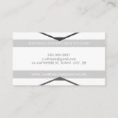 COOL AZTEC BOHO LOGO gestreepte eenvoudige grijs Visitekaartje (Achterkant)