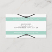 COOL AZTEC BOHO LOGO gestreepte eenvoudige munt gr Visitekaartje (Achterkant)