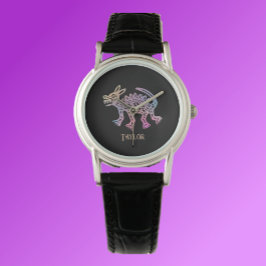 Cool Aztec Design Dog Horloge