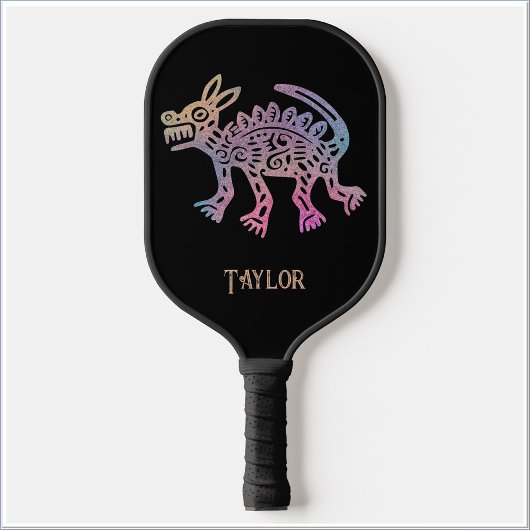 Cool Aztec Design Dog Pickleball Paddle