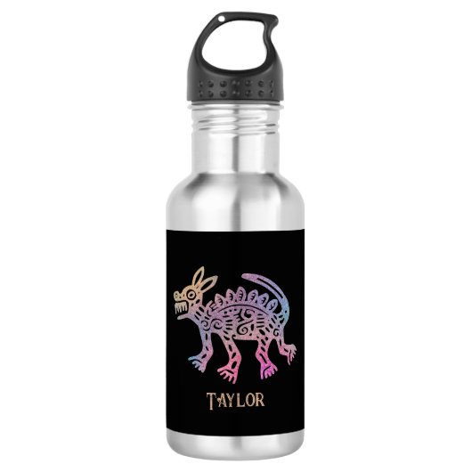 Cool Aztec Design Dog Waterfles (Voorkant)