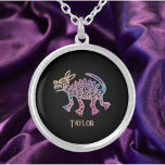 Cool Aztec Design Dog Zilver Vergulden Ketting<br><div class="desc">Koel,  veelkleurige Aztec-ontwerphond. Voeg jouw naam toe aan personaliseren.</div>