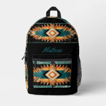 Cool Aztec Native American - Blauw Sinaasappel Roo