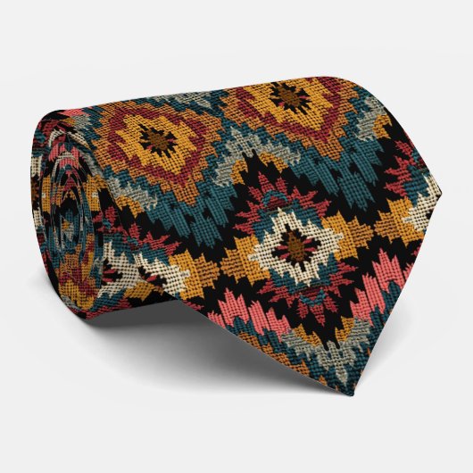 Cool Aztec patroon betegeld Stropdas (Opgerold)