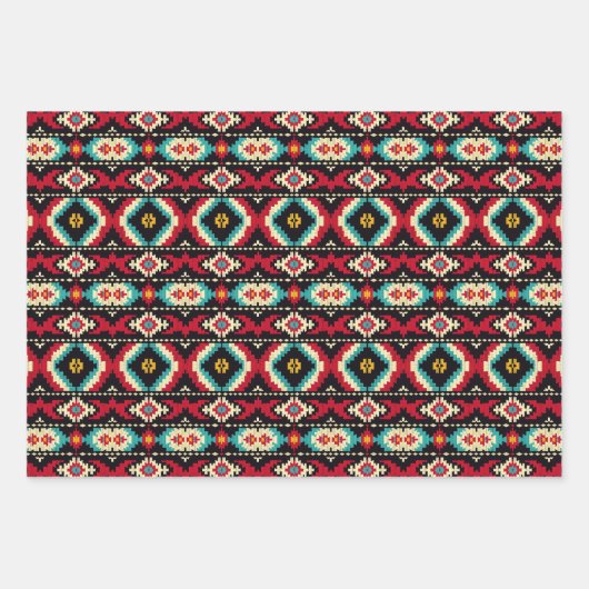 Cool Aztec Tribal Pattern Party Inpakpapier Vel (Voorkant 2)