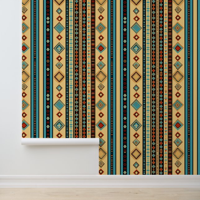Cool Aztec Western tegelpatroon Behang (Applicatie)