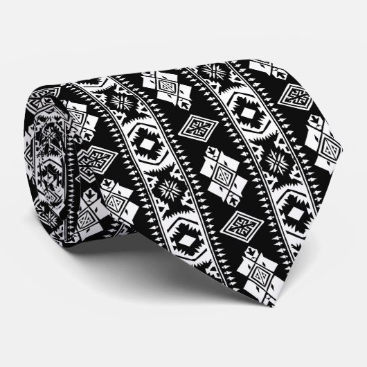 Cool Aztec Western tegelpatroon Stropdas (Opgerold)