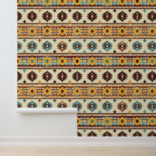 Cool Aztec Western tegelpatroon Wallpaper Behang