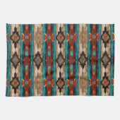 Cool Aztec Westerne faux hout betegeld Theedoek (Horizontaal)