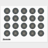 Cool Azure & White Geometric Ceramic Tile Sticker (Vel)