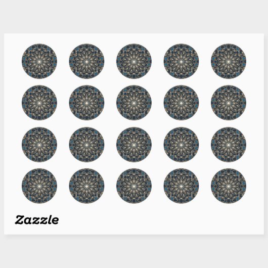 Cool Azure & White Geometric Ceramic Tile Sticker (Vel)