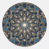 Cool Azure & White Geometric Ceramic Tile Sticker (Voorkant)