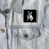 Cool B&W Bulldog Pin Button (In situ)