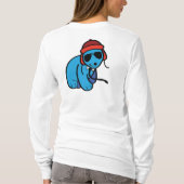 COOL baby blue logo Lady Hoodie T-shirt (Achterkant)