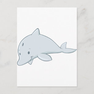 Cool Baby Bottlenose Dolphin Cartoon Briefkaart