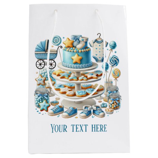 Cool baby boy douche aanpasbaar medium cadeauzakje (Voorkant)