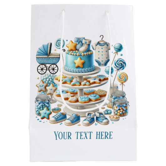 Cool baby boy douche aanpasbaar medium cadeauzakje (Achterkant)