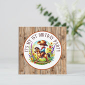 Cool baby cowboy Verjaardagsfeest Kaart (Staand voorkant)