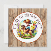 Cool baby cowboy Verjaardagsfeest Kaart (Voorkant)