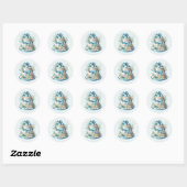 Cool baby jongen douche zoet ronde sticker (Vel)
