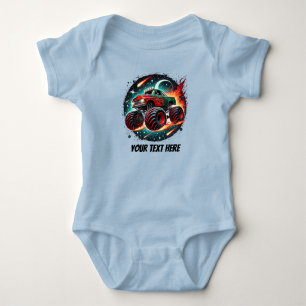Cool baby jongens Monster truck aanpasbaar Romper