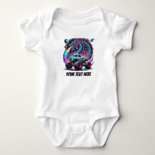 Cool baby jongens Monster truck aanpasbaar Romper