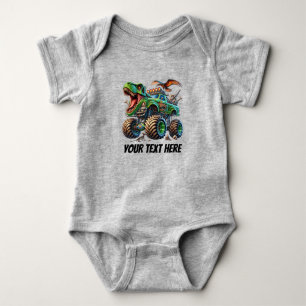 Cool baby jongens Monster truck aanpasbaar Romper