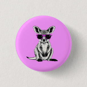 Cool Baby Kangaroo Joey Ronde Button 3,2 Cm