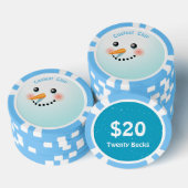 Cool Baby Sneeuwman Cartoon Poker Chips (Opstapeling)