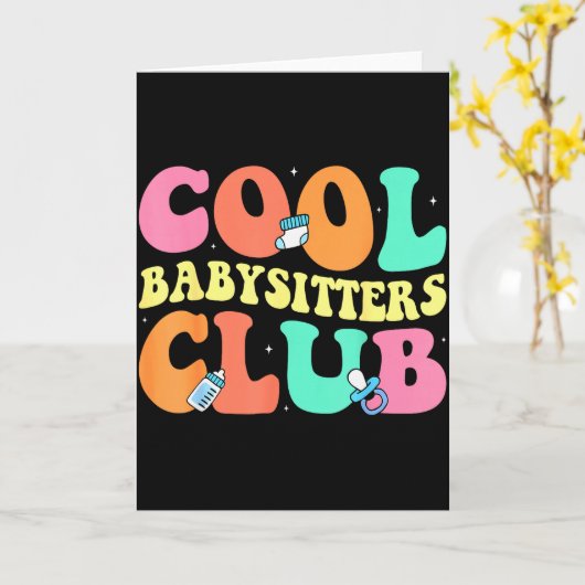 Cool Babysitters Club - Groovy Design Babysitter B Kaart (Gele Bloem)