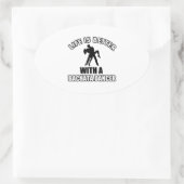 Cool Bachata design Ovale Sticker (Tas)