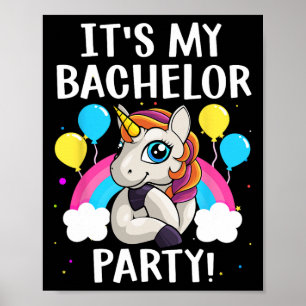 Cool Bachelor Party Art for Men Boys Groom Weddens Poster