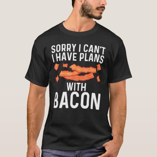 Cool Bacon Art voor mannen Varkenshoudende stammen T-shirt (Voorkant)