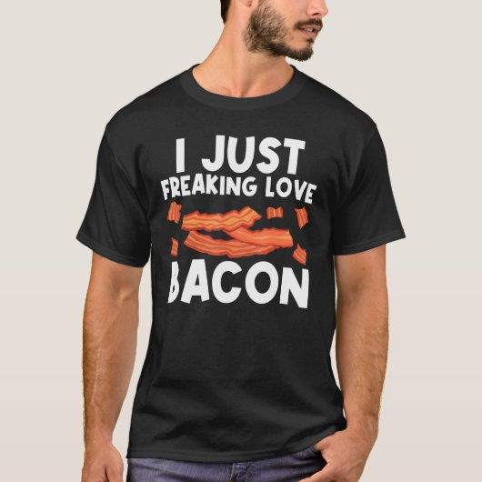 Cool Bacon Art voor mannen Varkenshoudende stammen T-shirt (Voorkant)