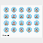 "Cool Bacon" Biggetje in zonnebril Ronde Sticker (Vel)